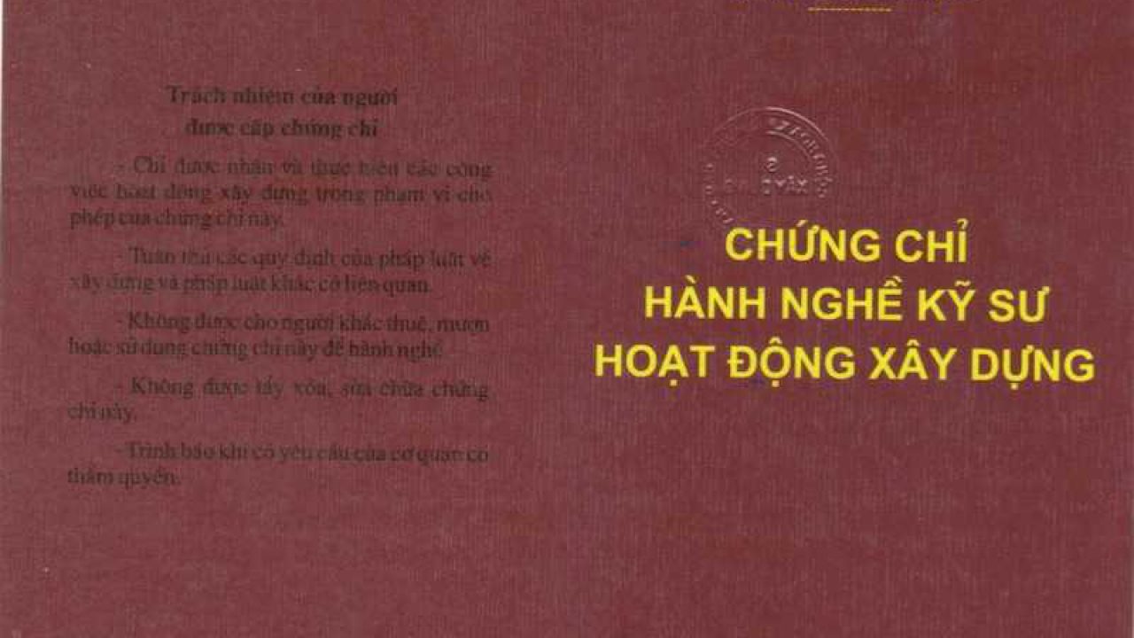 Dịch vụ cấp chứng chỉ hành nghề hoạt động xây dựng cho cá nhân toàn quốc